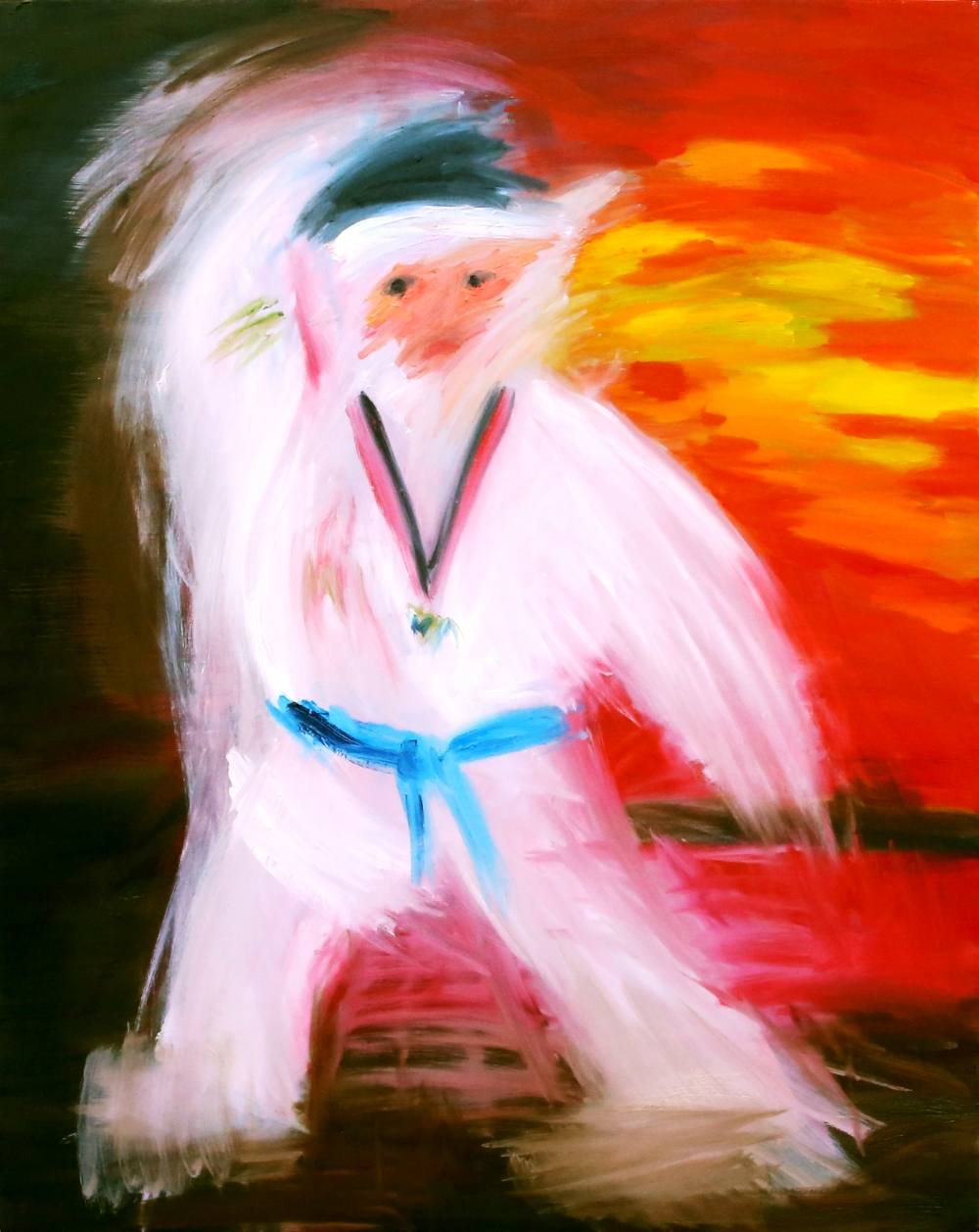 사진설명 시작. 고경호 작가의 미술학원에 가고 싶었지만, 역시 태권도