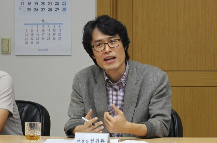 기사3 사진1_정귀환 노조위원장이 회의에 참석해서 의견을 발표하고 있다..jpg